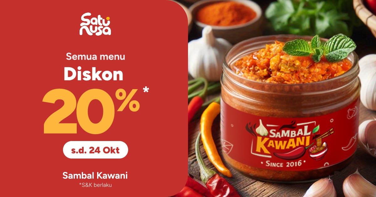 Diskon 20% di Sambal Kawani