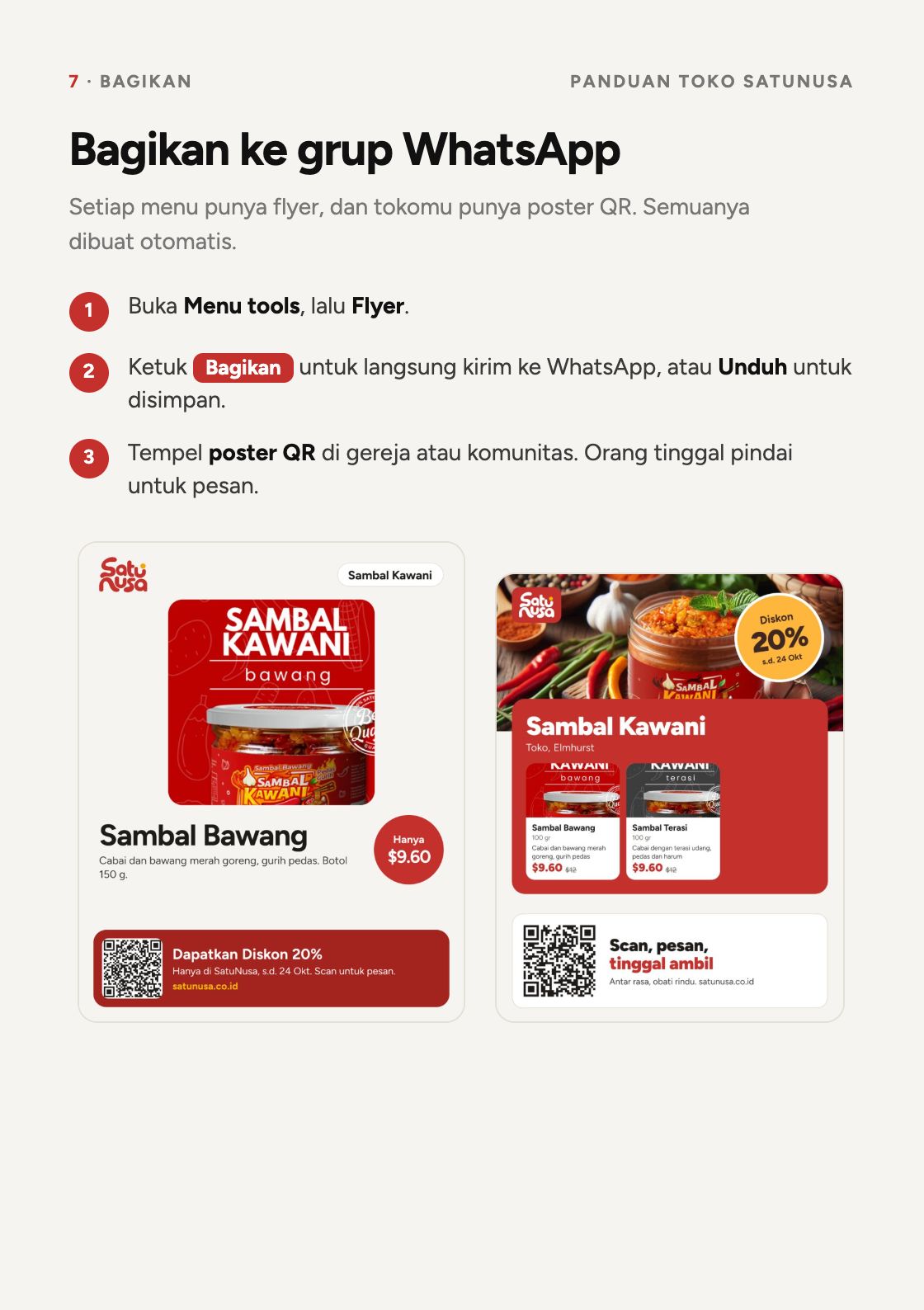 Langkah 7: bagikan flyer ke WhatsApp
